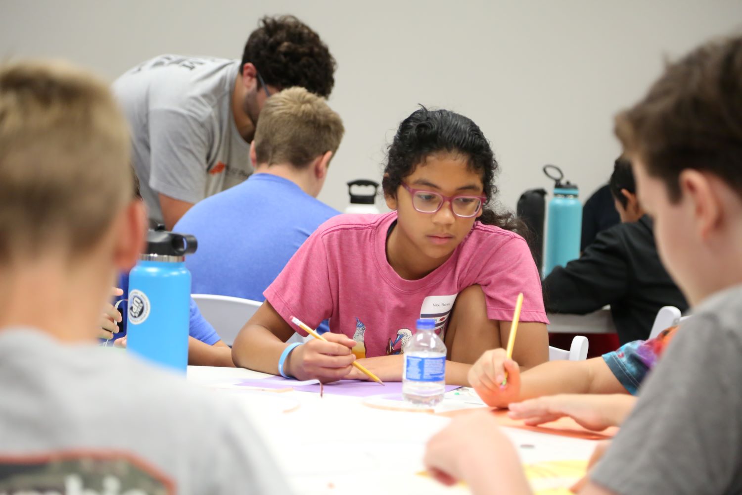 Students participate in STEM camp activities