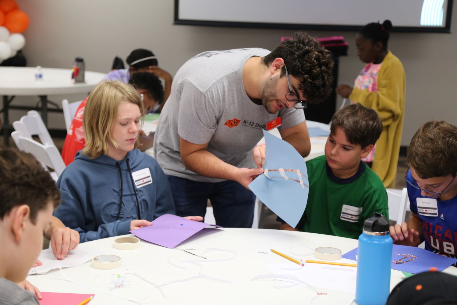 Students participate in STEM camp activities