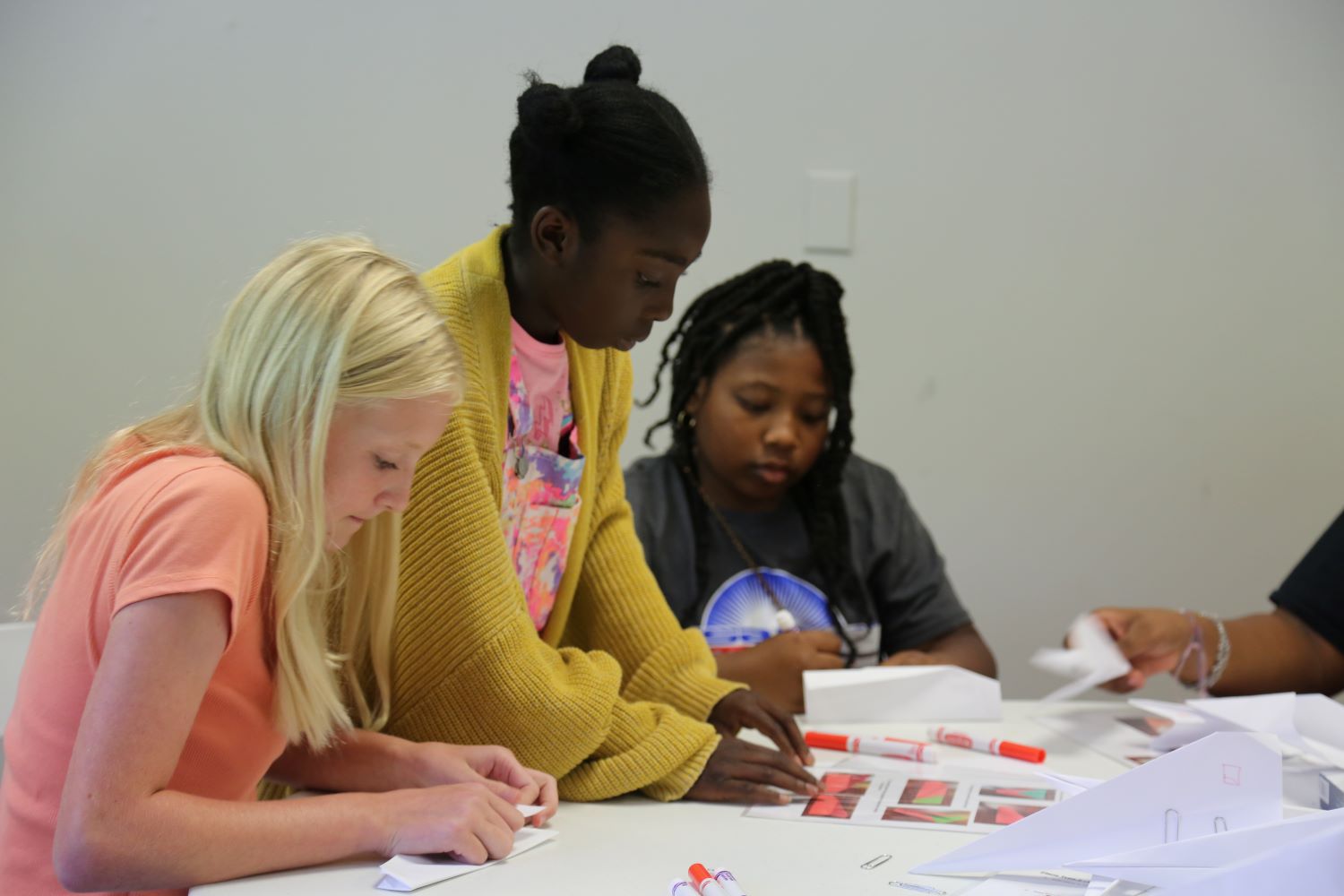 Students participate in STEM camp activities