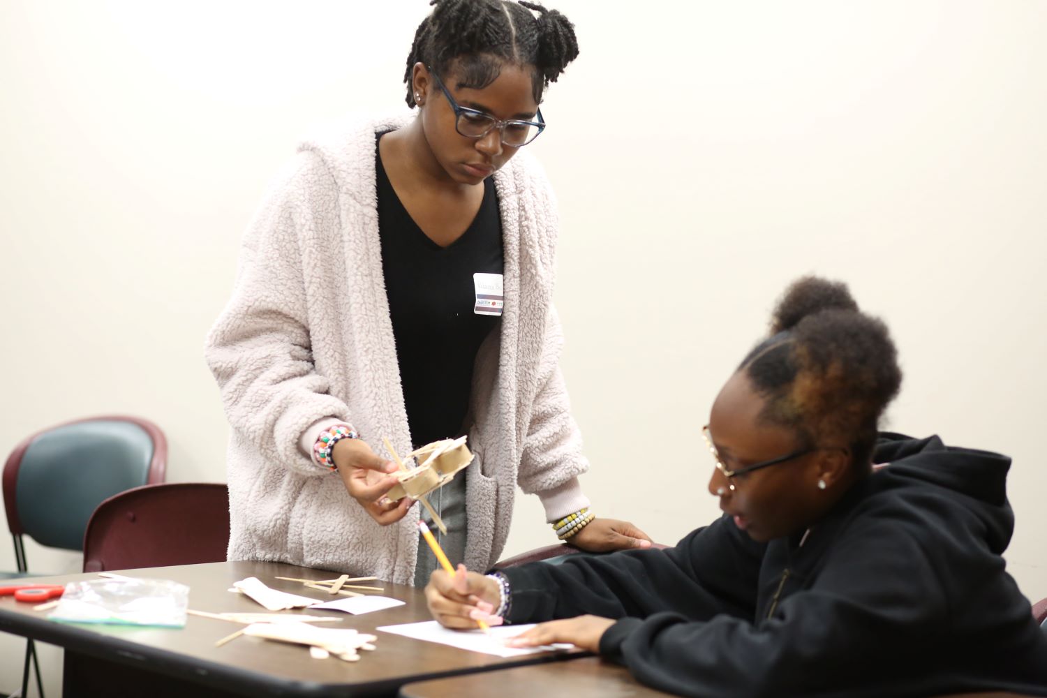 Students participate in STEM camp activities