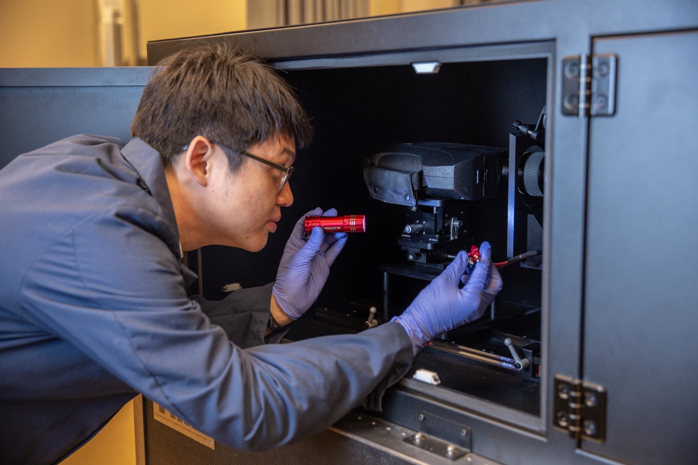 Engineer working in lab