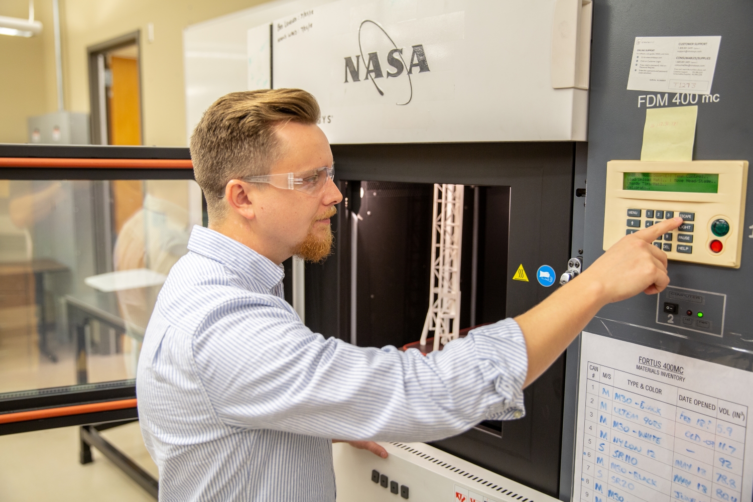 man work in engineering lab