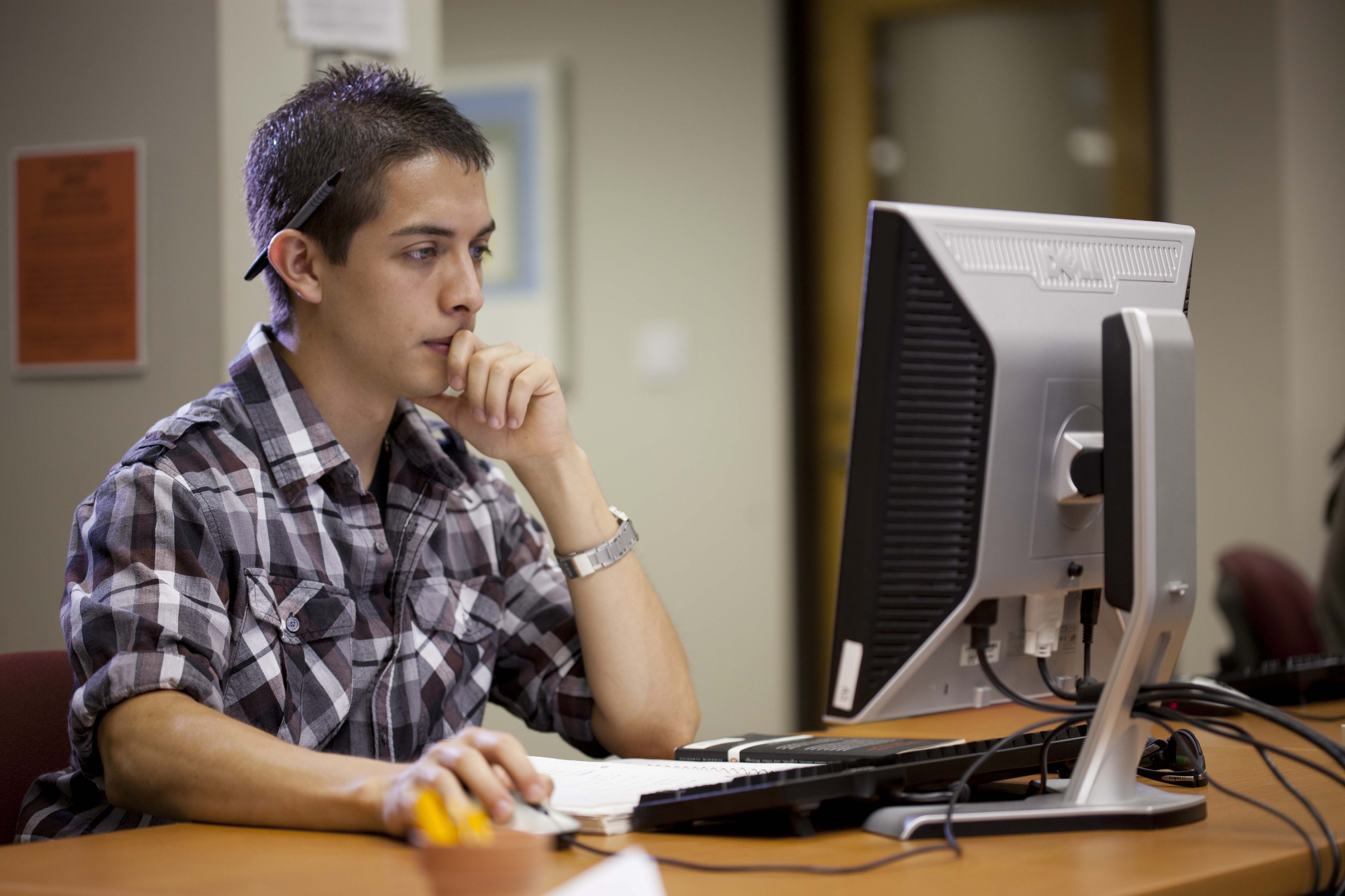 Man working on computer